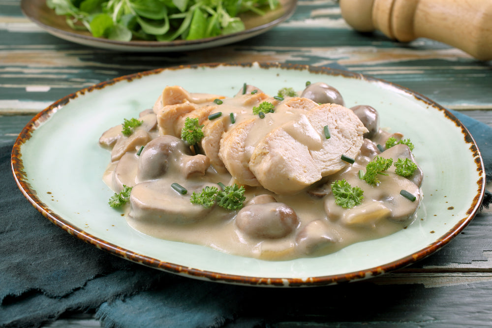 Pollo Champiñones y Crema