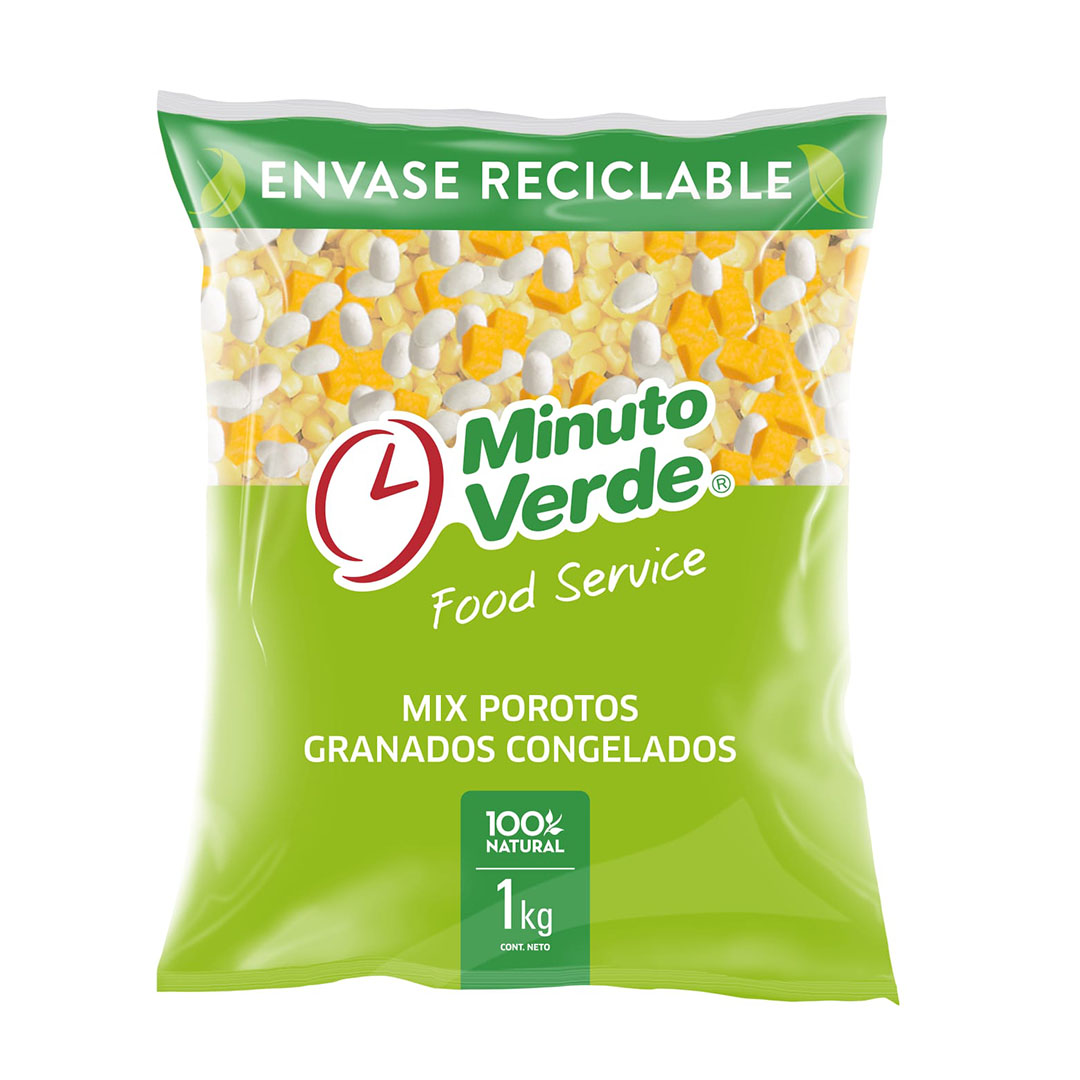 Mix porotos granados congelados minuto verde