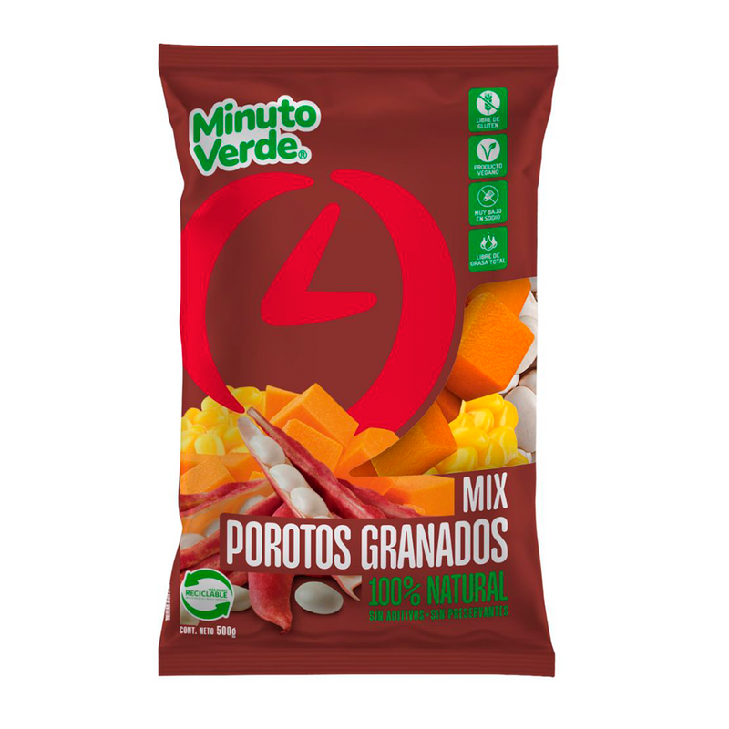 Mix porotos granados minuto verde