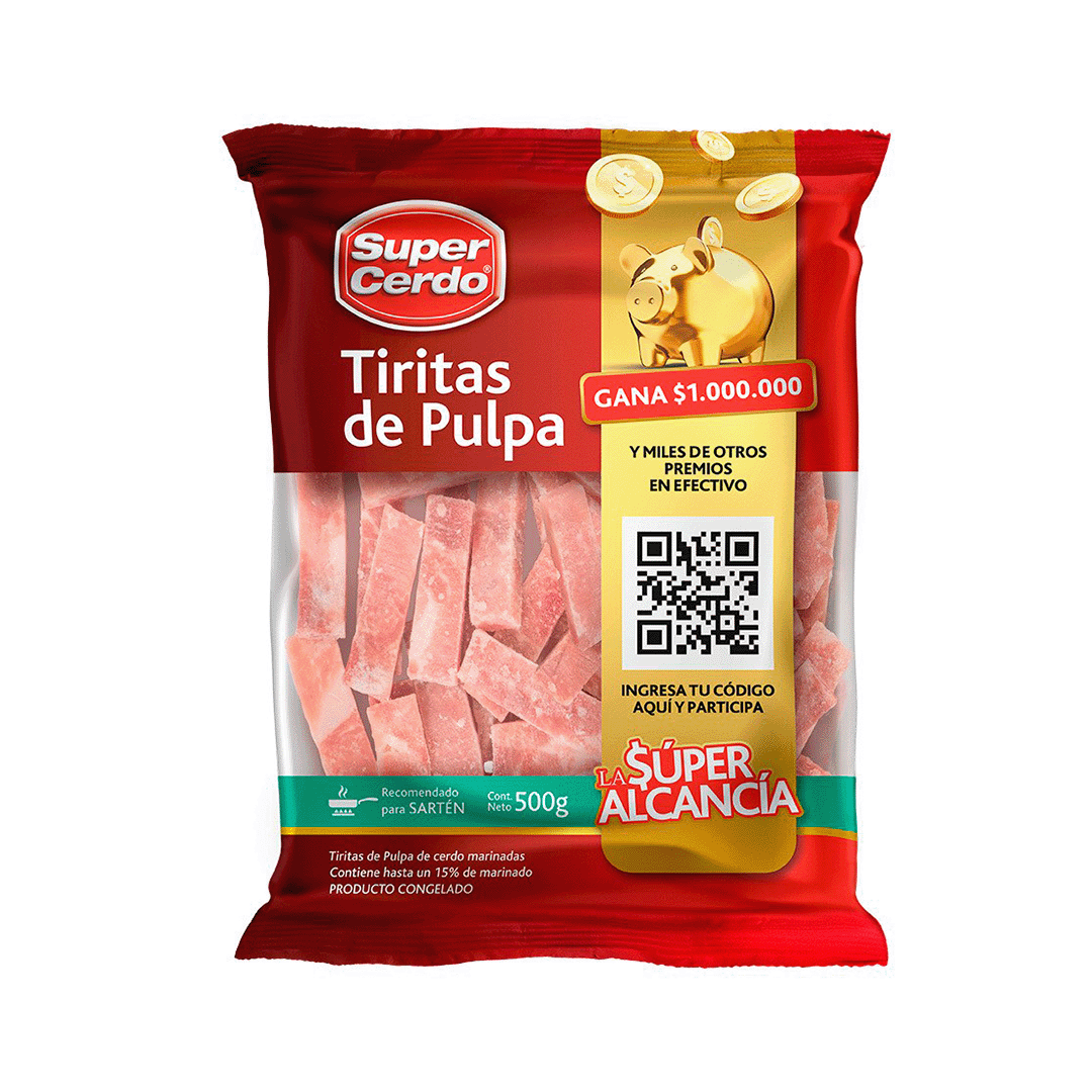 Pulpa en tiritas