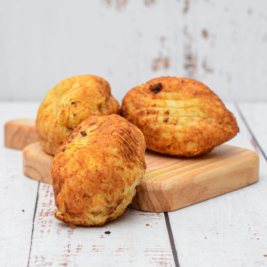 Papas rellenas con queso