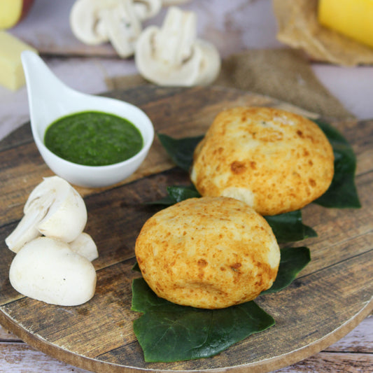 Papas rellenas con Champiñon Queso
