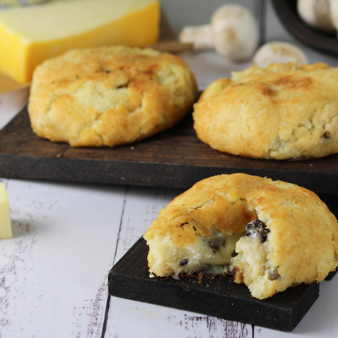 Papas rellenas con Champiñon Queso