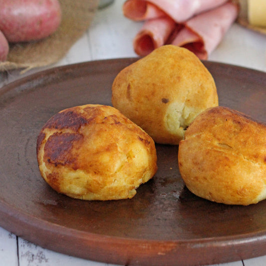 Papas rellenas con Jamón Queso