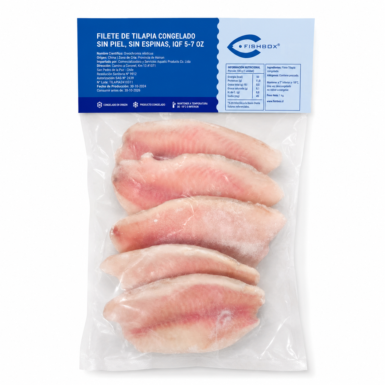 Porciones de Tilapia